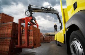 Crane picking up a shipment